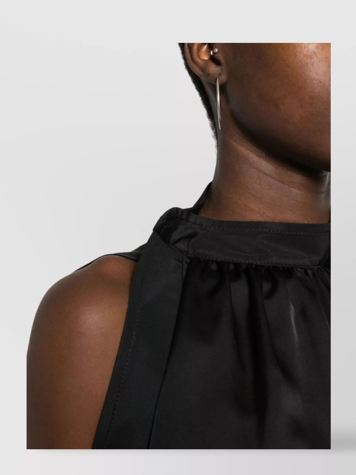 Sacai Sheer Sleeveless Shirt Asymmetric Hem