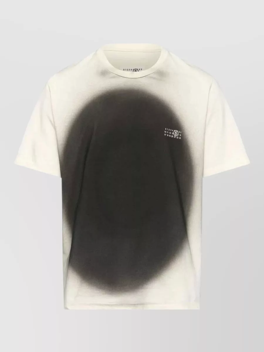 Mm6 Maison Margiela Graphic Print Crew Neck Short Sleeve T-shirt