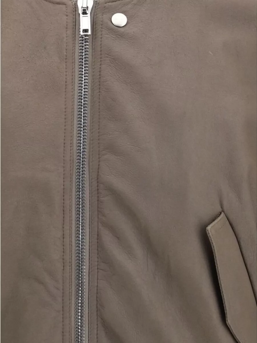 Rick Owens Lamb leather padded bomber jacket