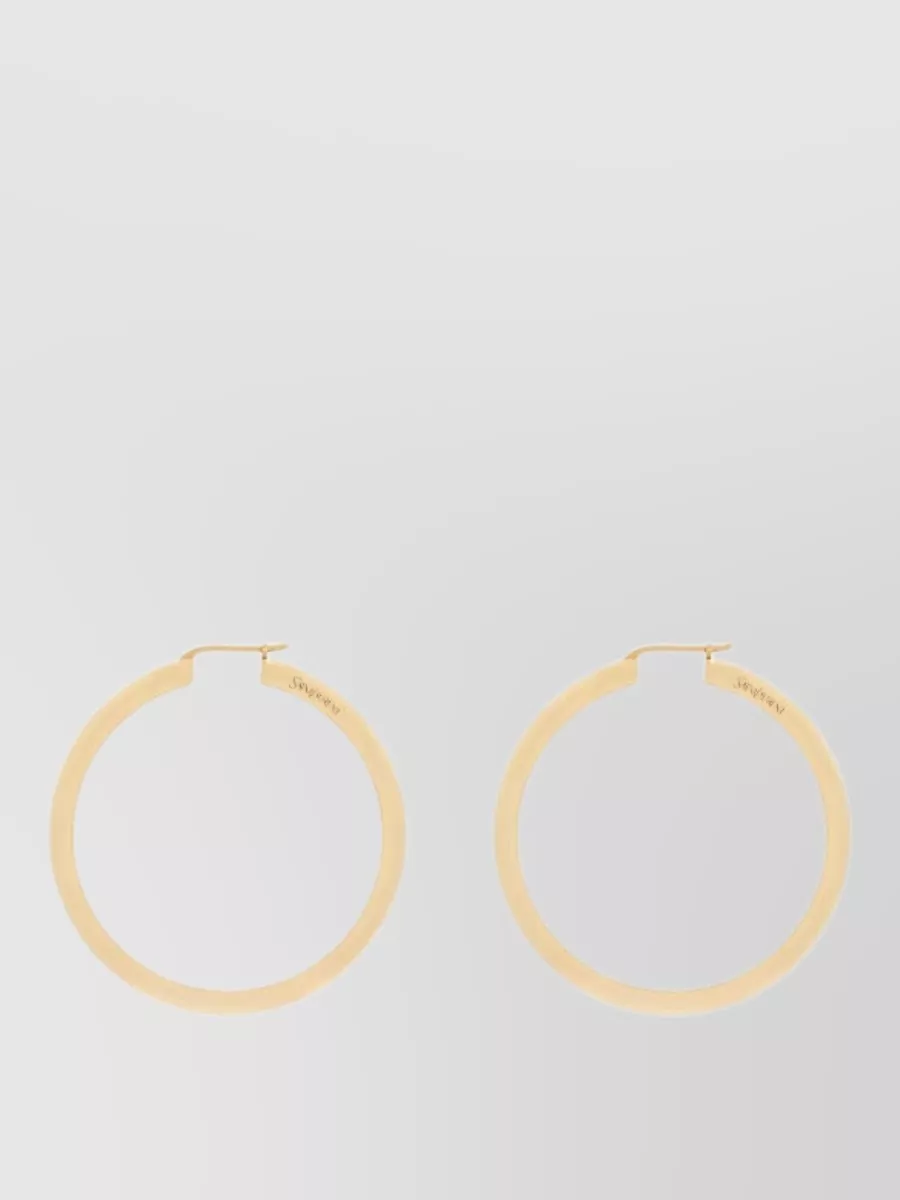 Saint Laurent brass hoop earrings