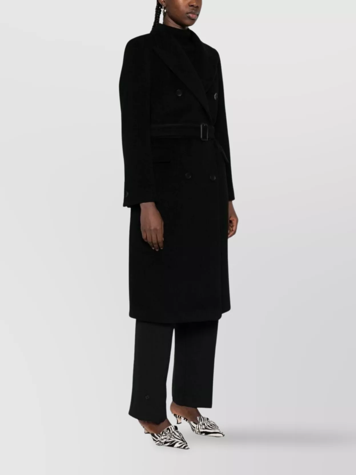 Tagliatore Wool Coat Belted Double-Breasted Design