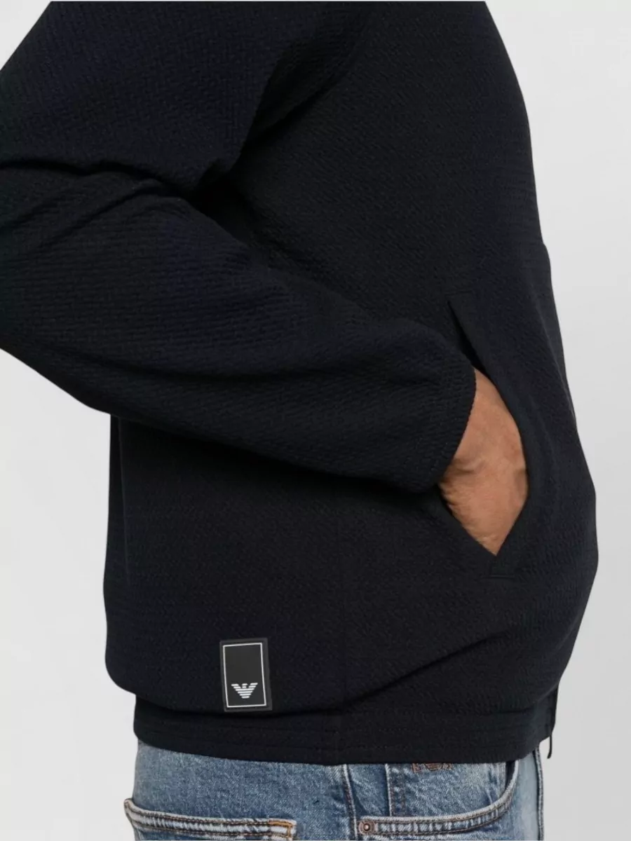 Emporio Armani Textured High Neck Lightweight Jacket