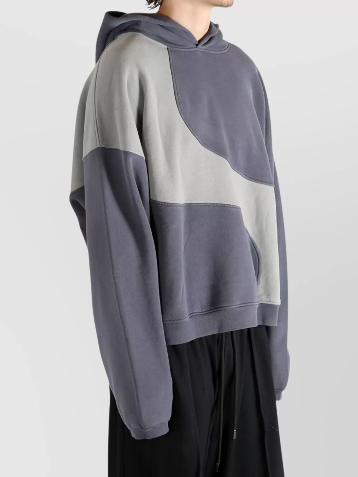 Erl Color Block Hooded Long Sleeve Sweatshirt