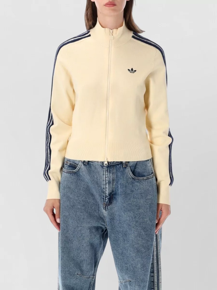 Adidas Originals ribbed slim-fit track jacket