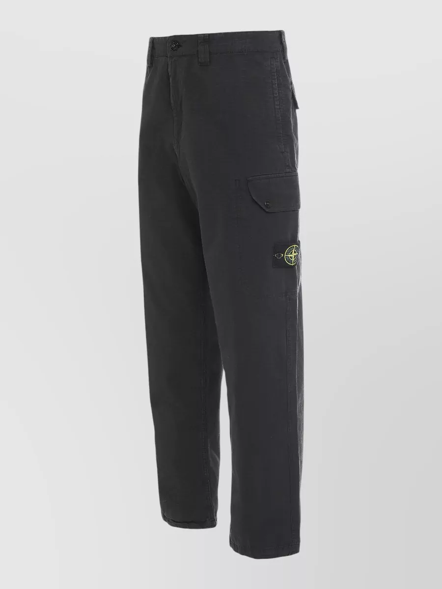 Stone Island Cotton Trousers With Adjustable Leg Opening