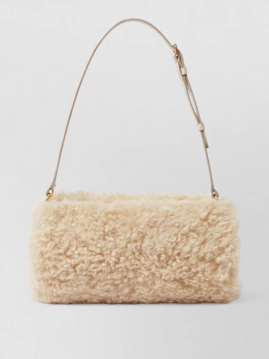 Stella Mccartney Stella Logo Shearling Mini Bag