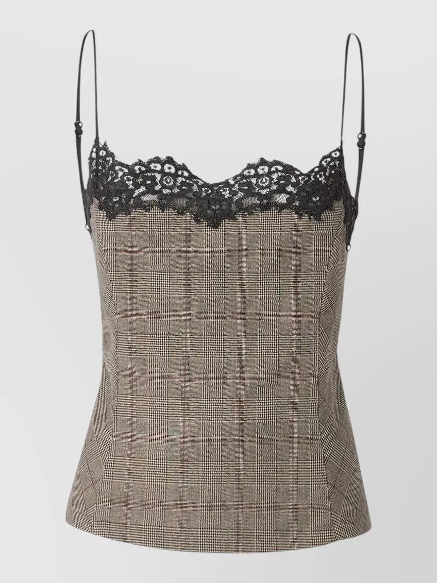 Pinko Checked sleeveless top