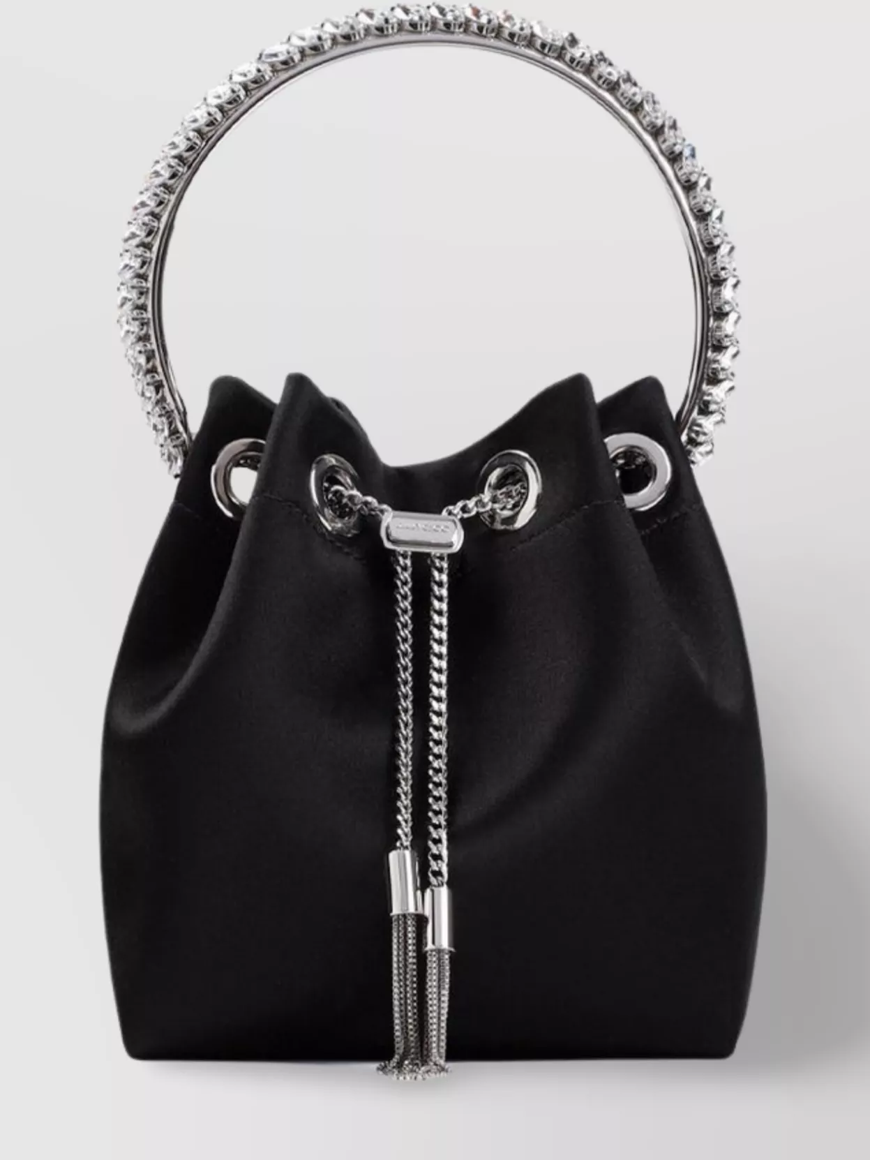 Jimmy Choo Bucket Bag With Chain Handle And Tassel Detail