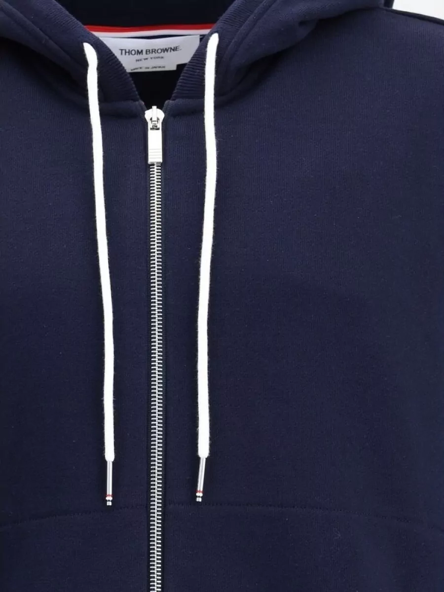 Thom Browne Cotton Zip-Up Hoodie