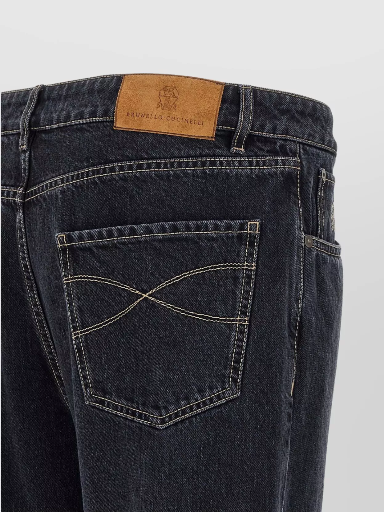 Brunello Cucinelli Rolled Cuff Five-Pocket Denim Trousers