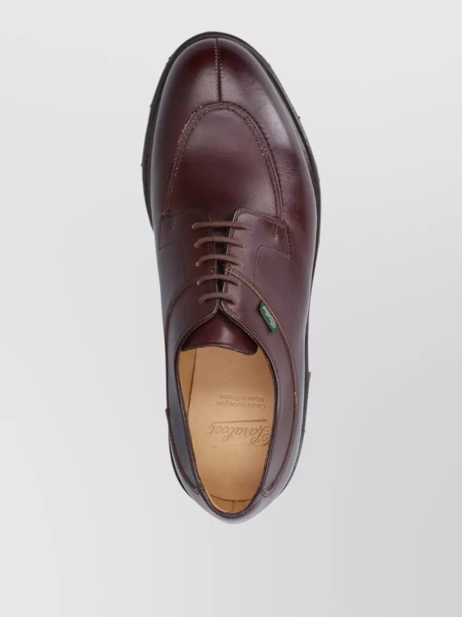 Paraboot Leather Lace Up Brogues Round Toe