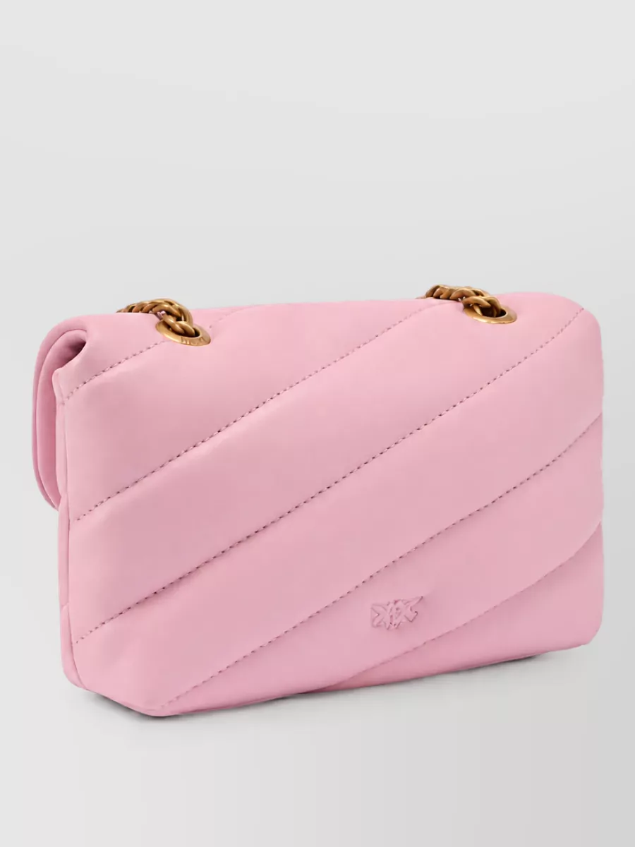 Pinko Love Bag Puff Leather Clutch Bag