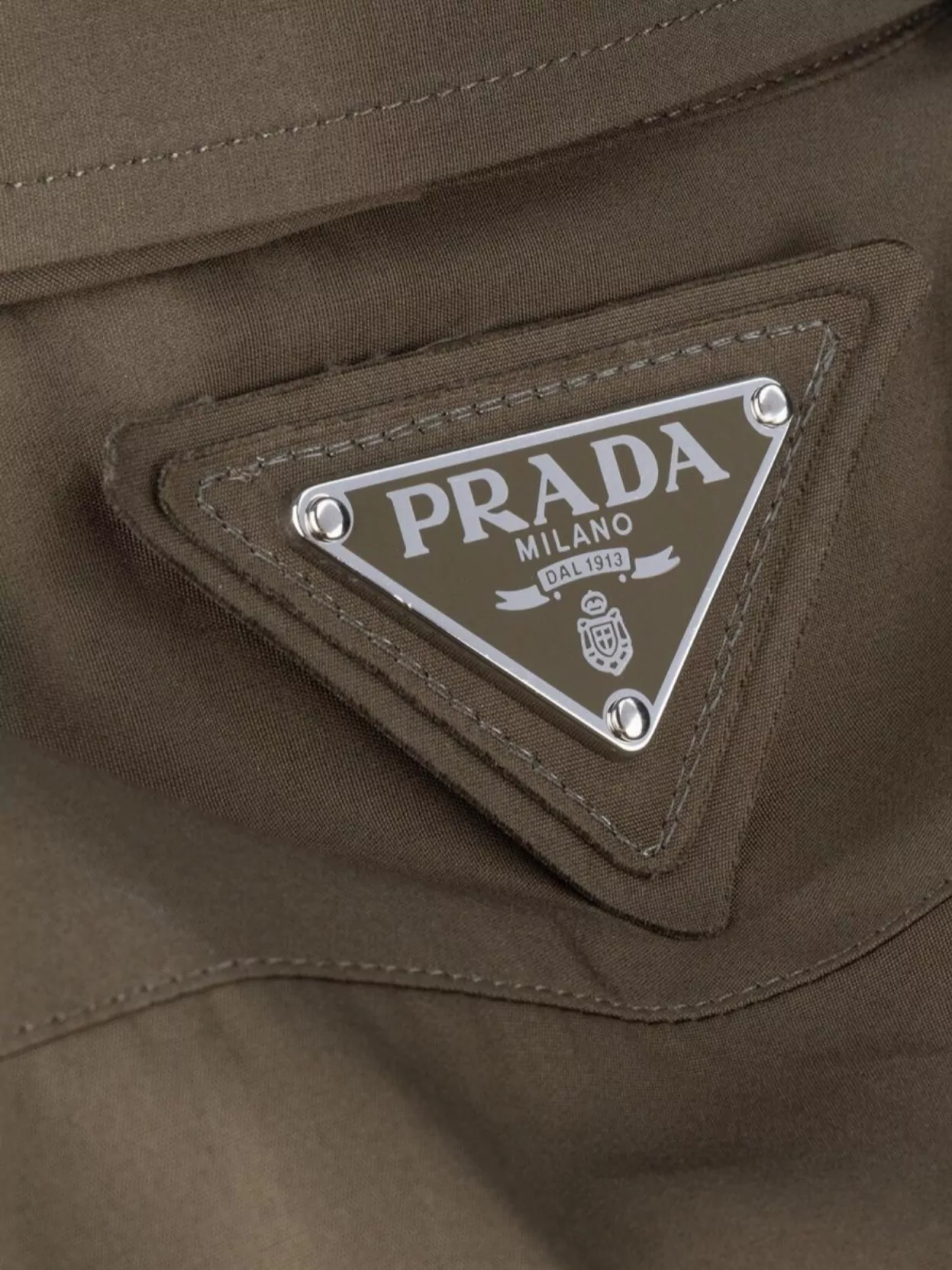 Prada Shirts With Epaulettes And Front Pocket