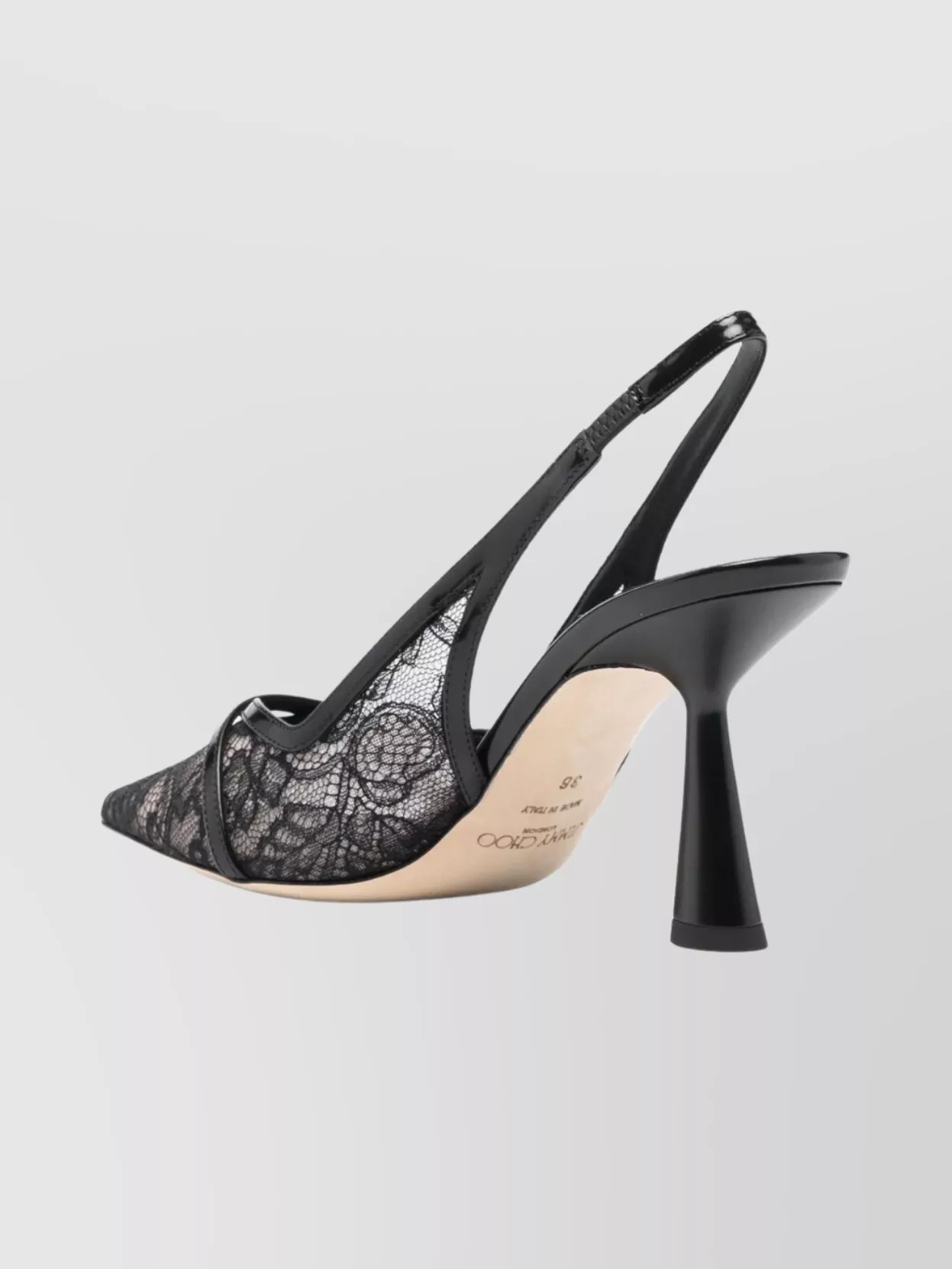 Jimmy Choo Amita Pumps With Lace And Pearl Detail In Black