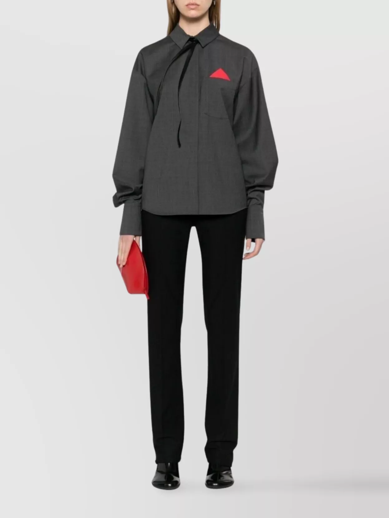 Sportmax Long Sleeve Top With Front Tie And Pocket