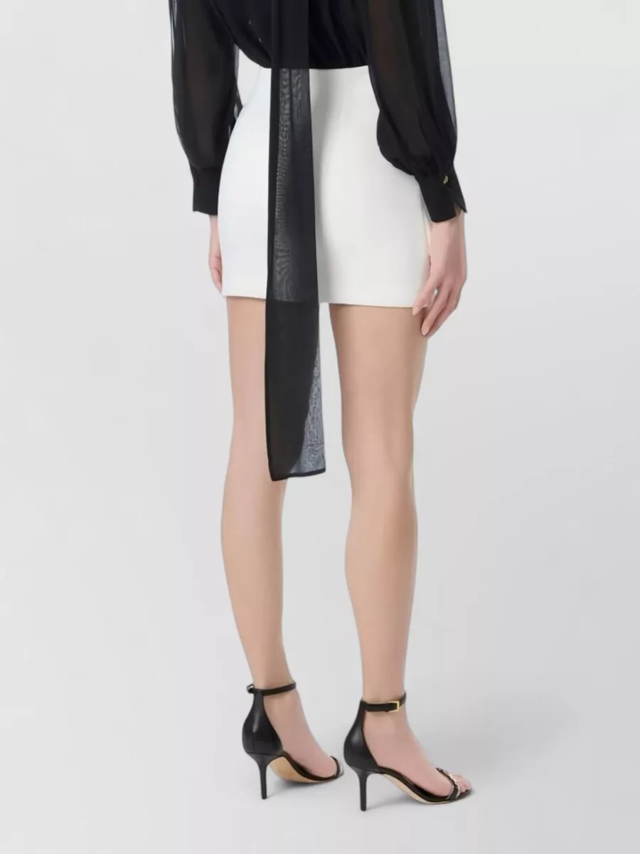 Elisabetta Franchi Asymmetric Draped Midi Skirt