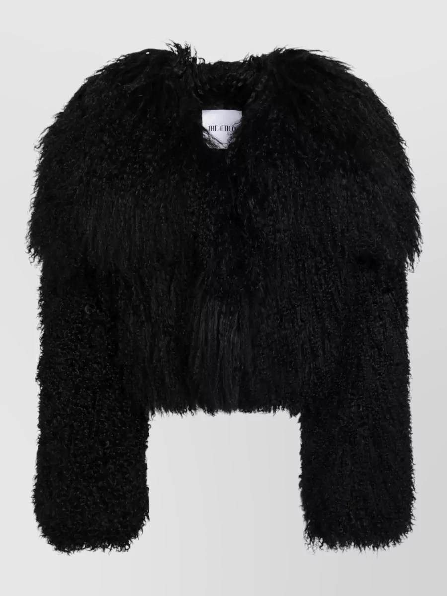 The Attico Faux shearling short jacket