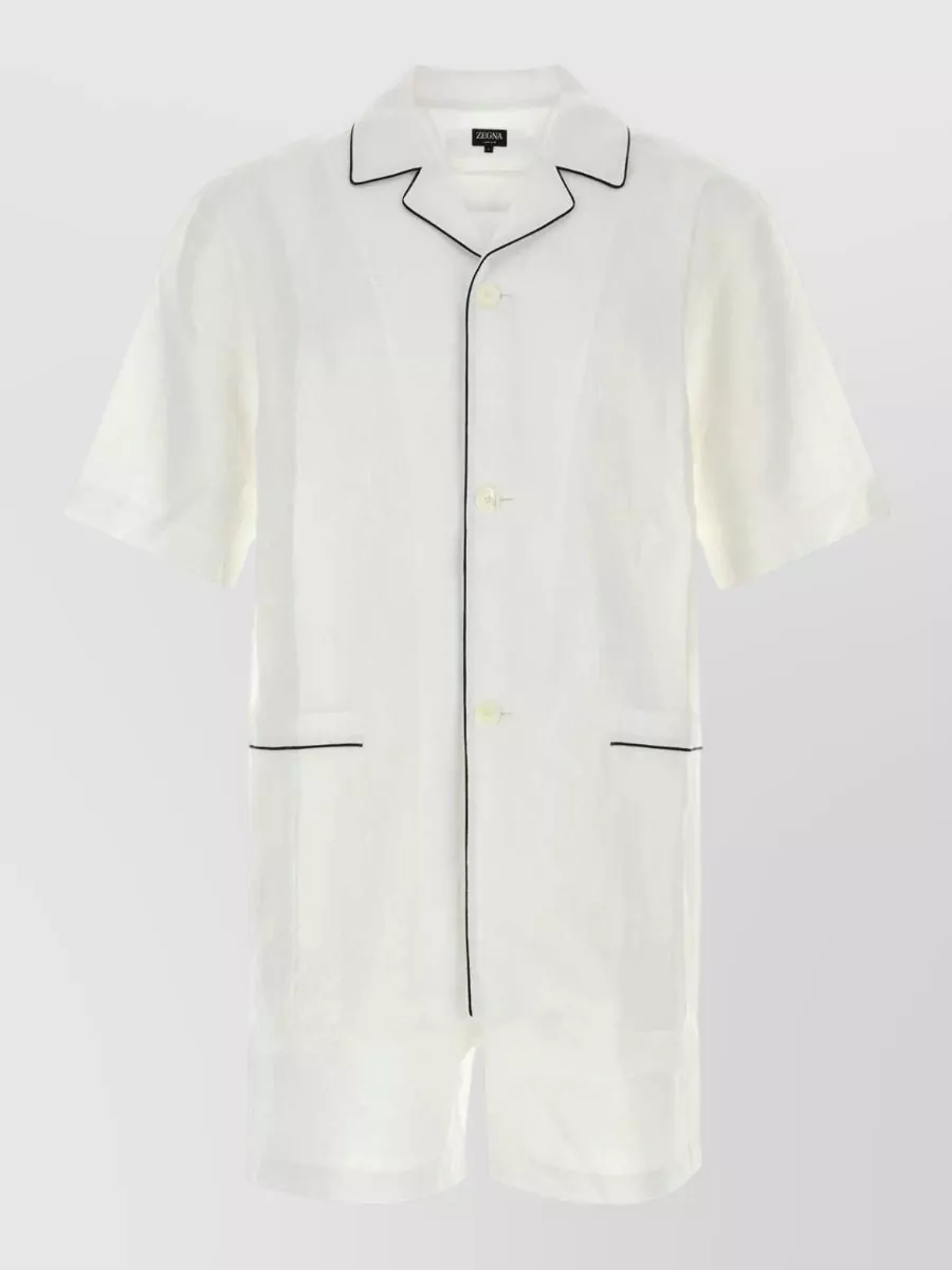 Zegna linen pyjama shirt