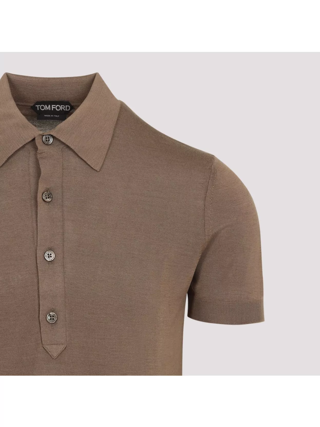 TOM FORD POLO SHIRT WITH RIBBED CUFFS AND HEM