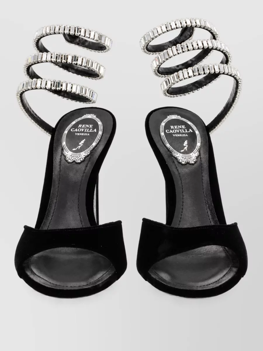 Rene Caovilla velvet sandals