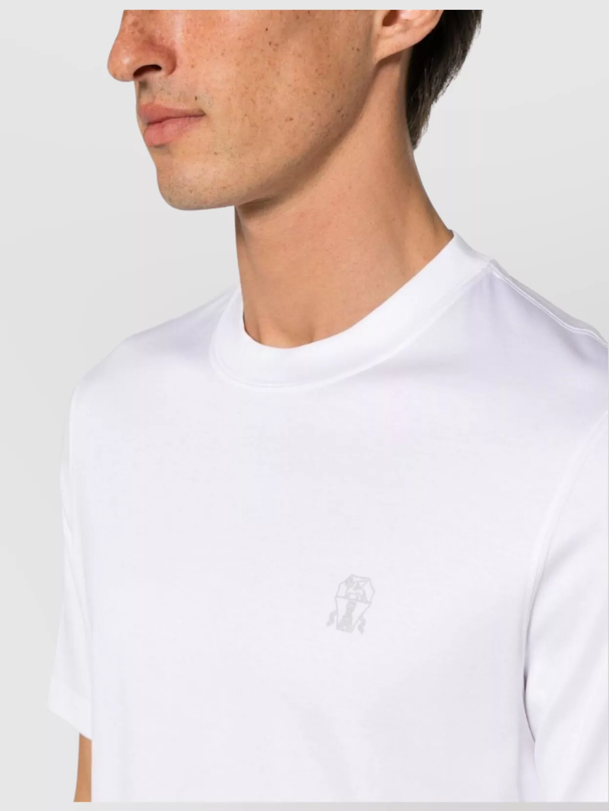 Brunello Cucinelli Cotton T-Shirt With Logo And Crew Neck