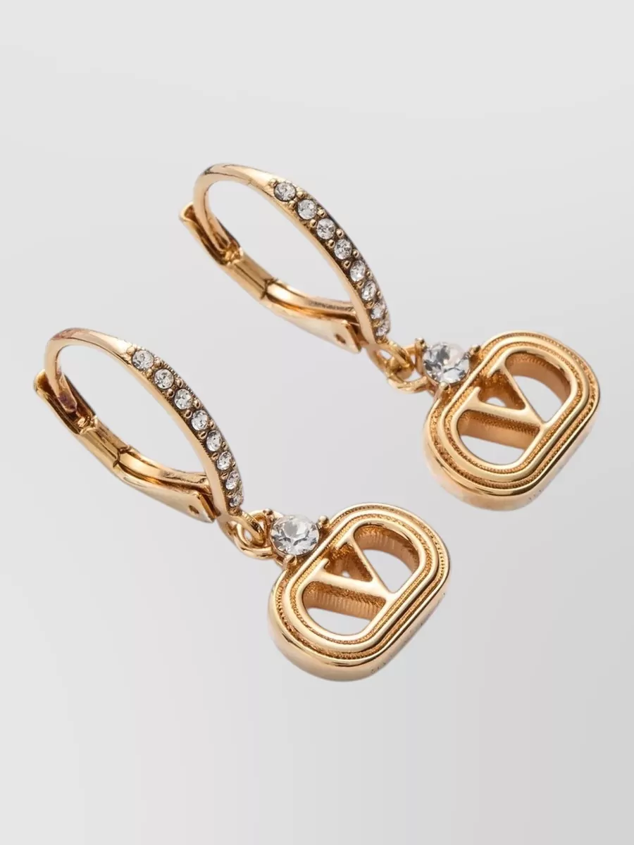 Valentino Garavani Crystal-Embellished Drop Earrings