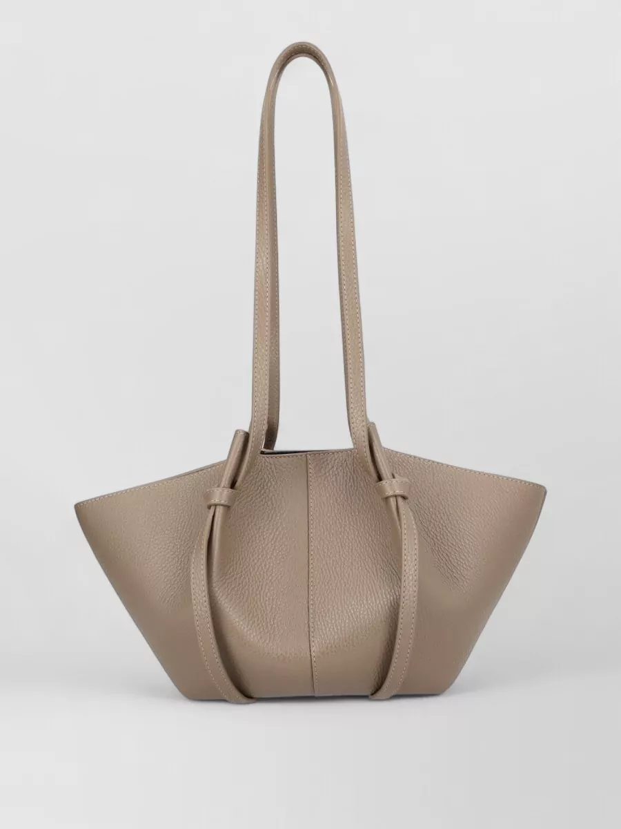 Yuzefi Mochi Shoulder Bag Structured Knot Handles In Pink