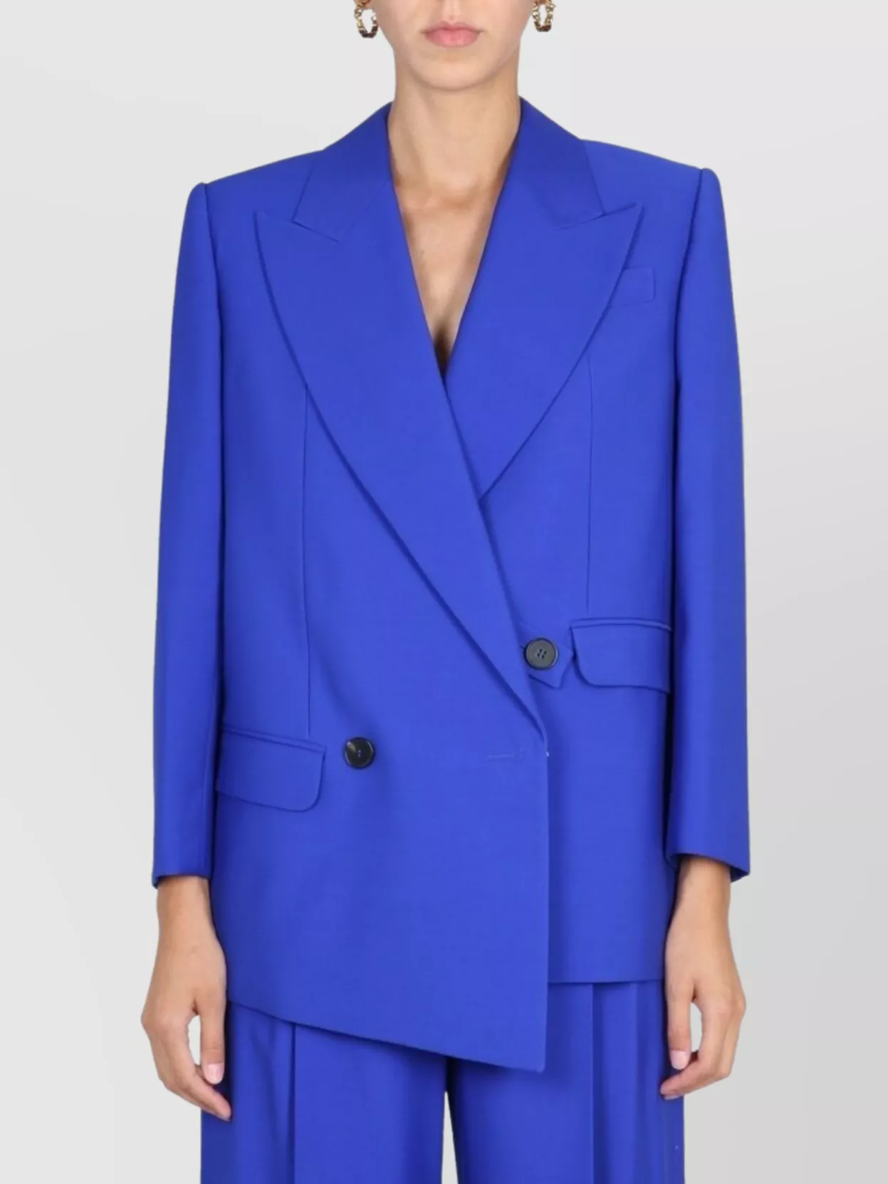 Alexander Mcqueen Double-breasted Jacket Featuring Button Detailing