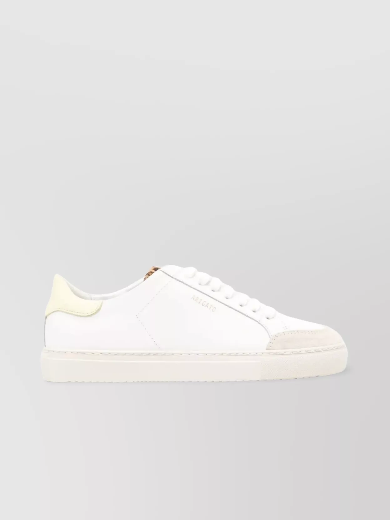 Axel Arigato Round Toe Rubber Sole Contrast Heel In White