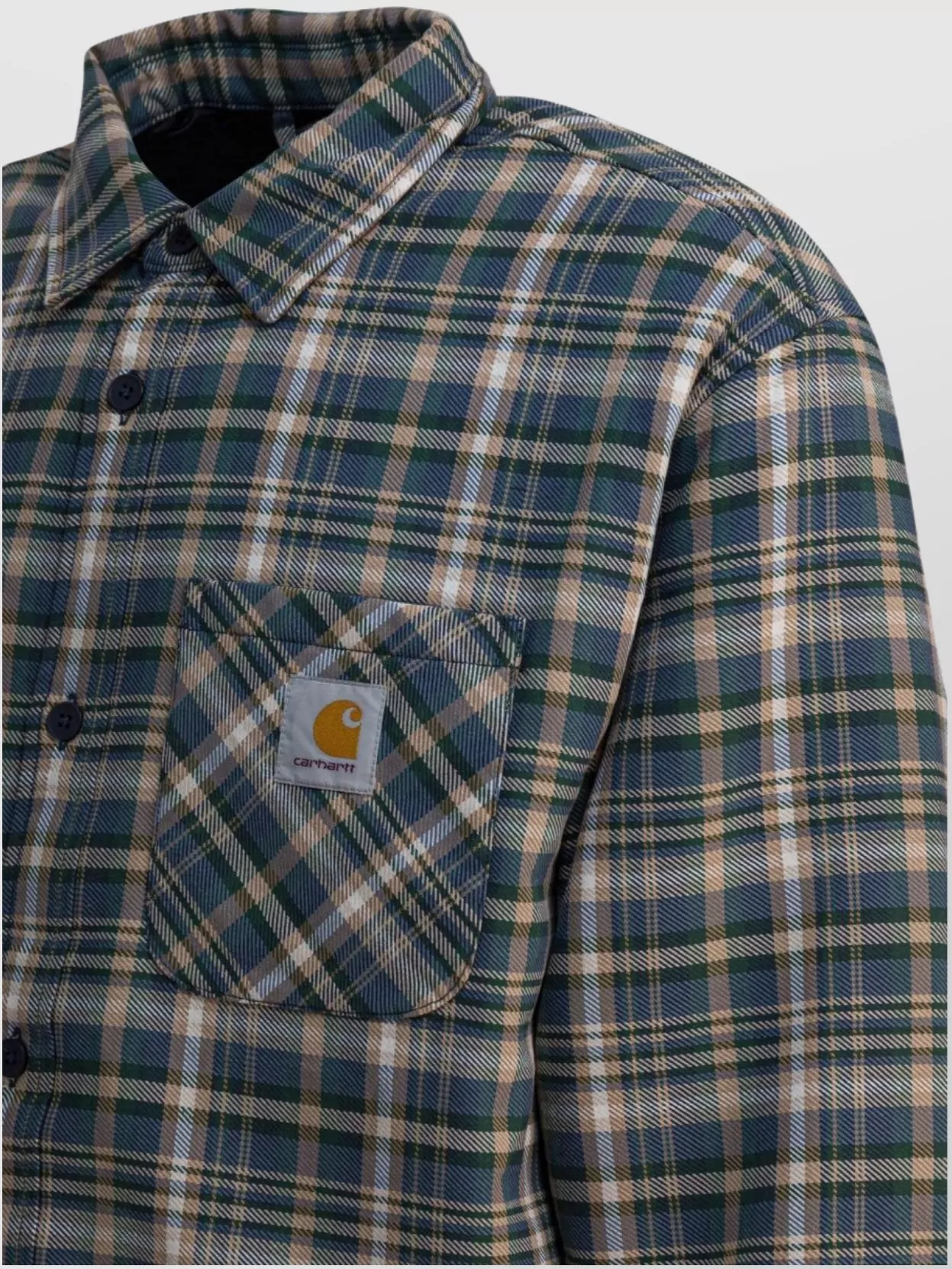 Carhartt Wip Overshirt Jacket With Plaid Pattern And Pockets