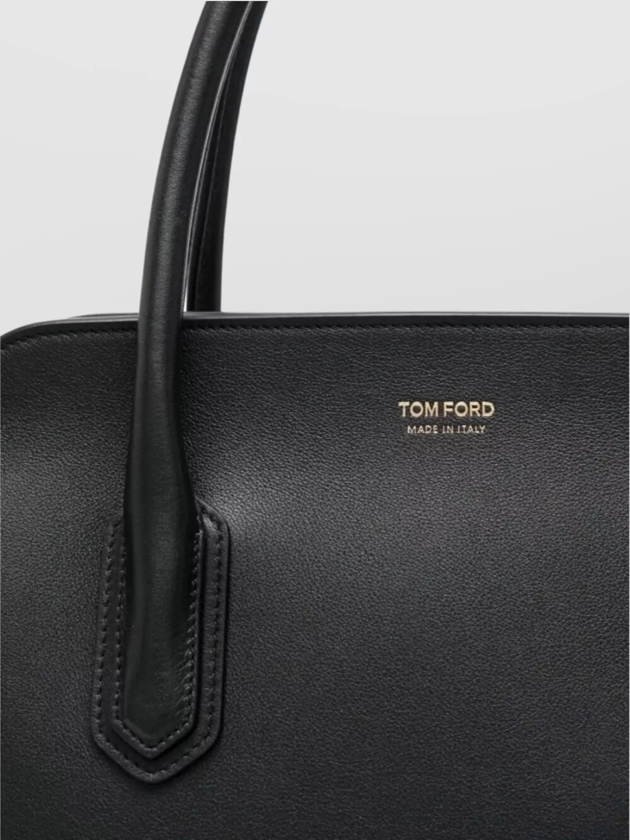 Tom Ford Medium Top Handle In Natural Grain Leather