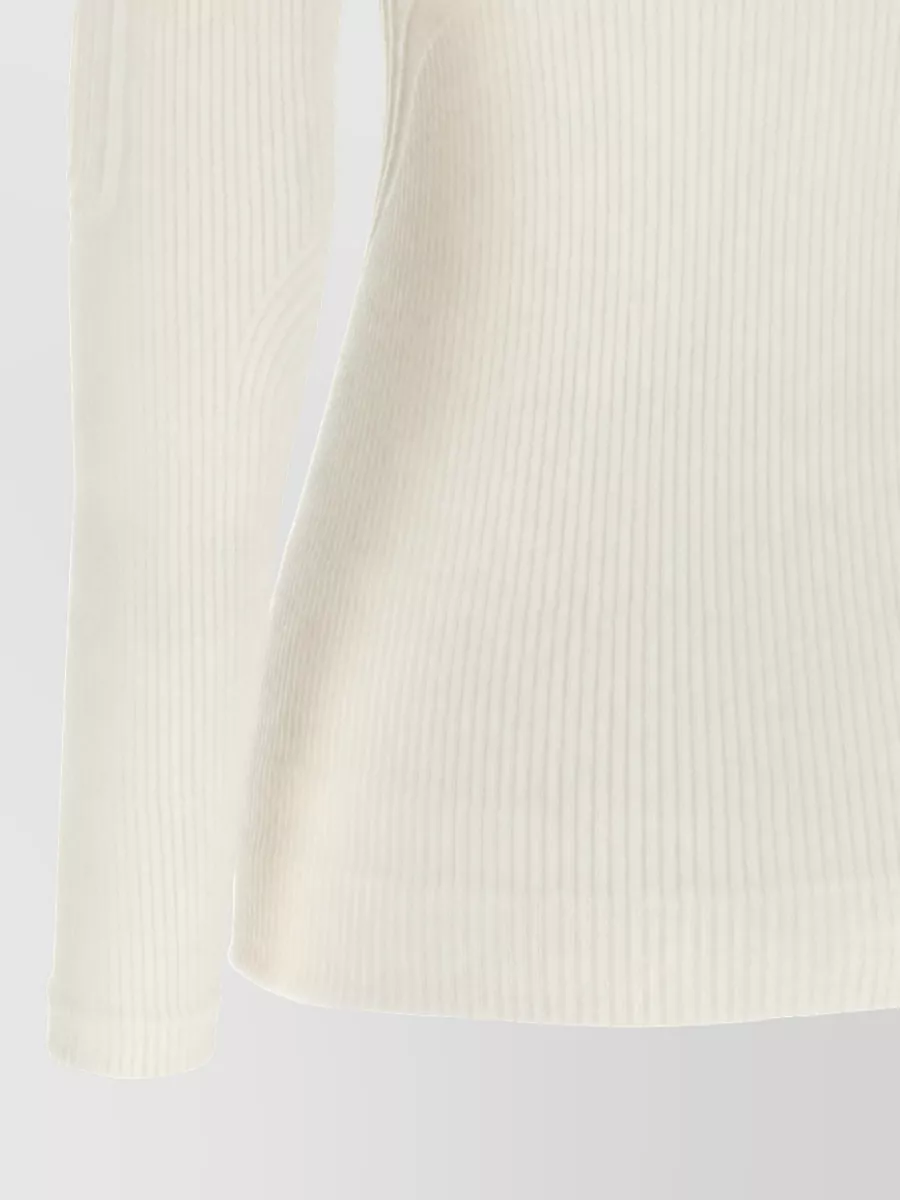 Perfect Moment Ribbed High Neck Thermal Jersey Top