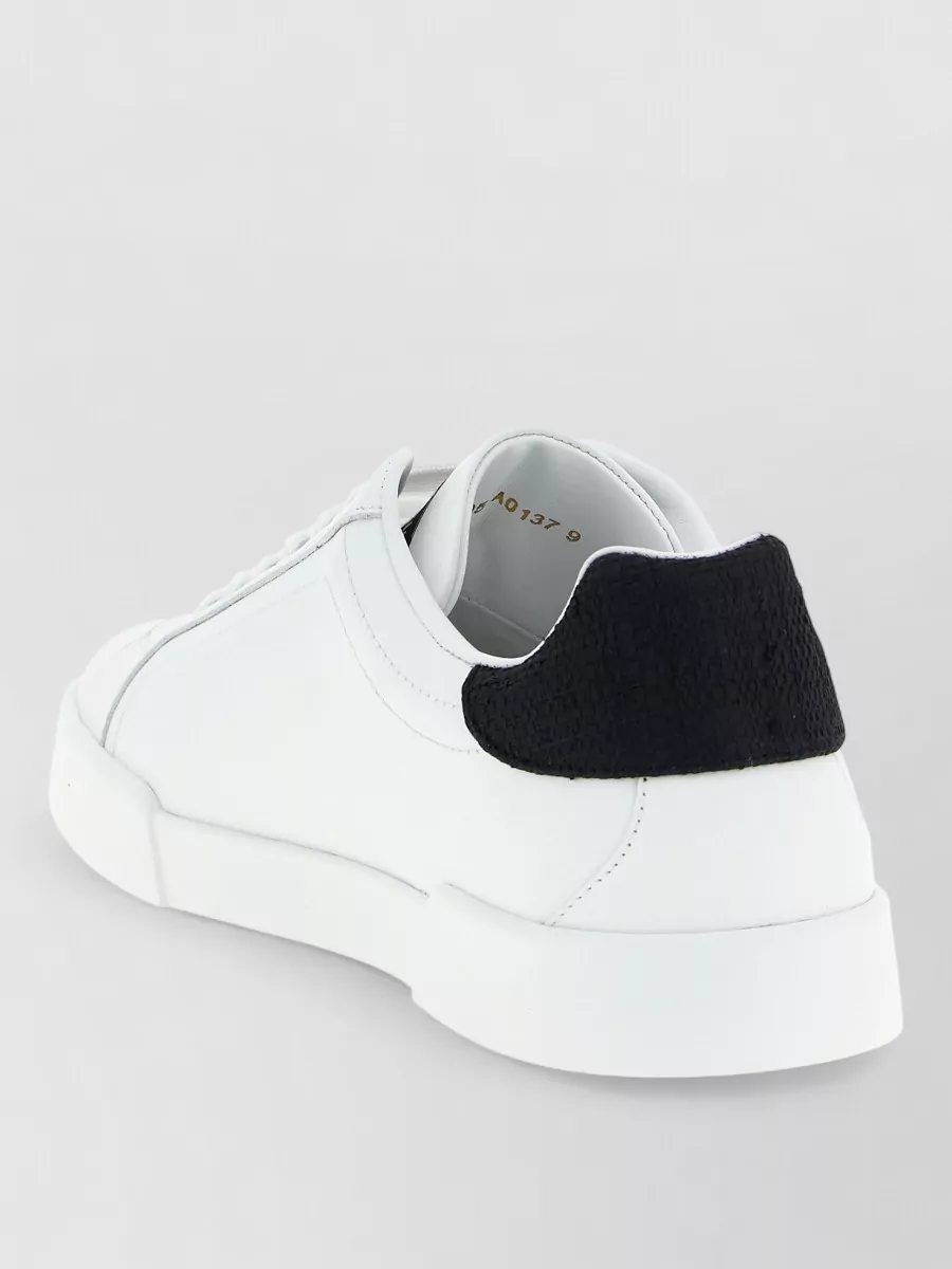 Dolce&Gabbana Leather Lace-Up Sneakers