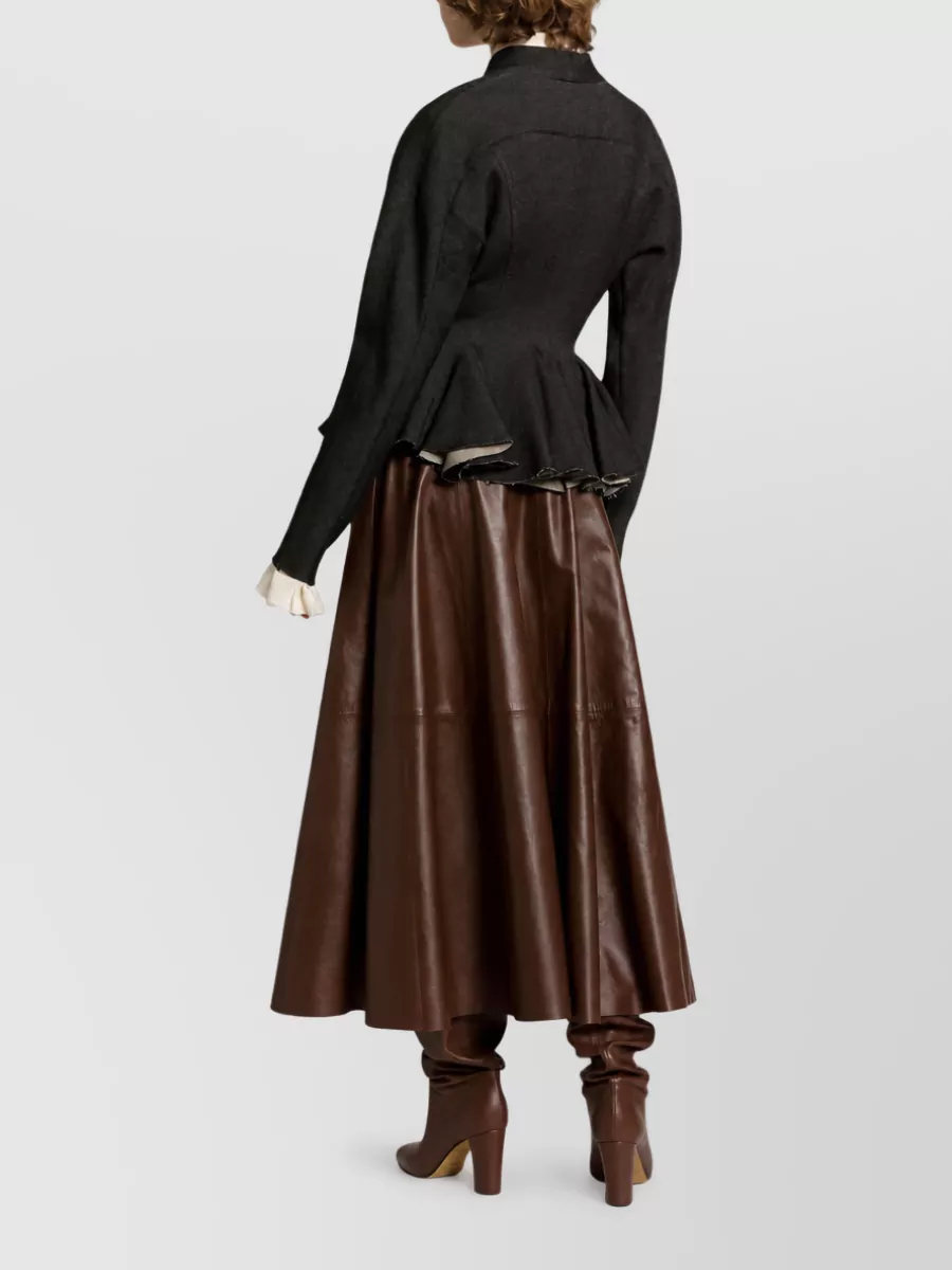 Alberta Ferretti Single-Breasted Peplum Blazer