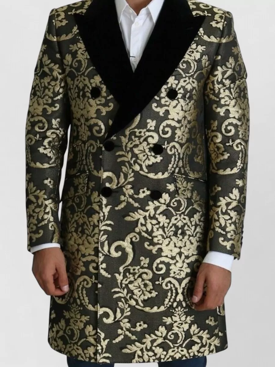 Dolce&Gabbana Brocade double-breasted coat