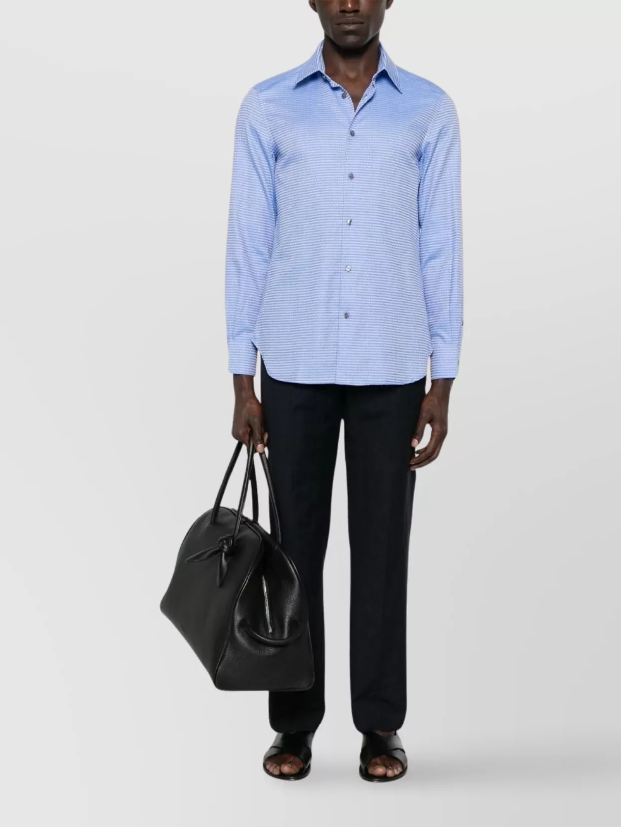 Emporio Armani Logo Print Cotton Shirt