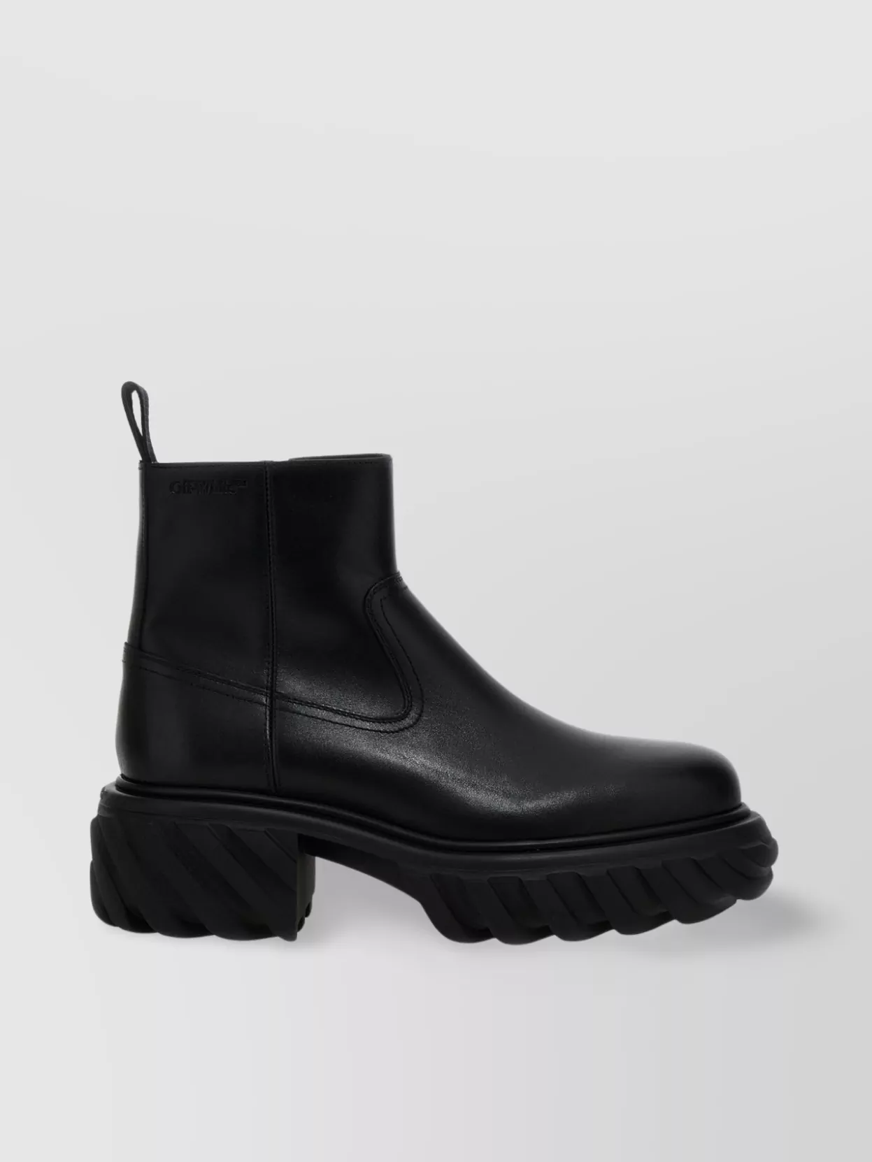 Off-white Exploration Motor Ankle Boot In Black