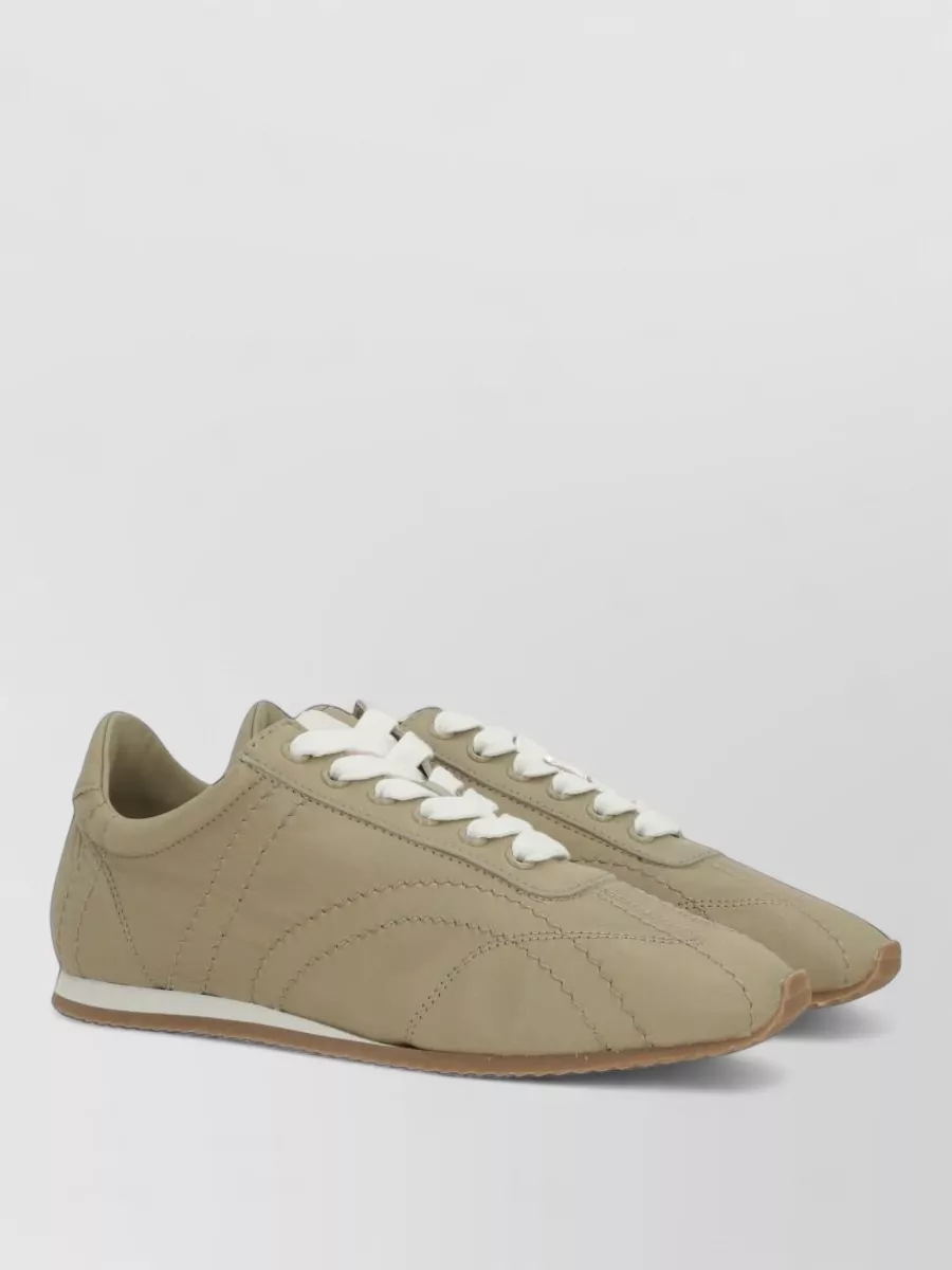 Totême Leather Lace-Up Sneakers