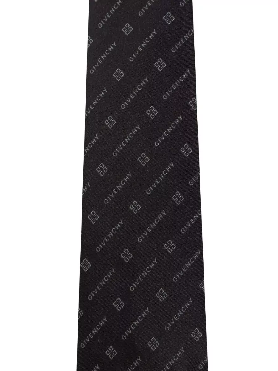 Givenchy Slim Necktie Pointed Tip Monochrome Design