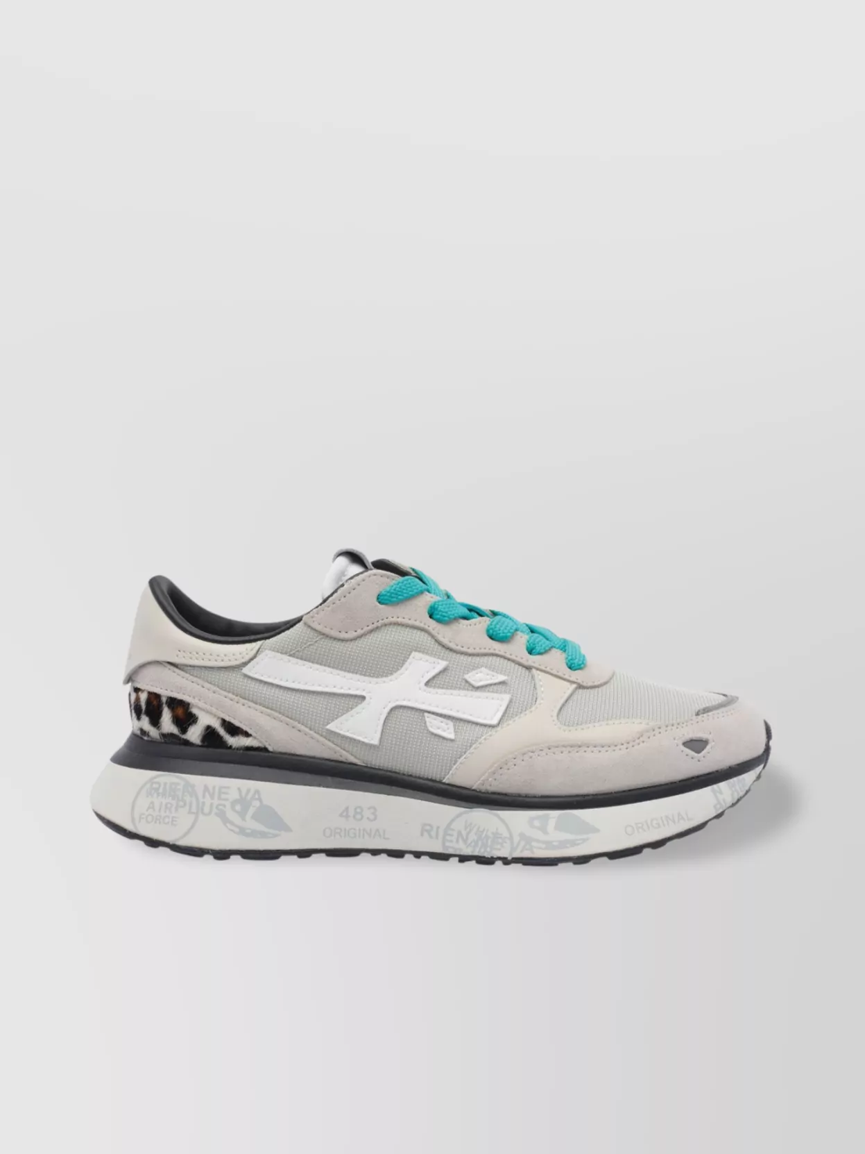 Premiata Low Top Sneakers With Animal Print Detail