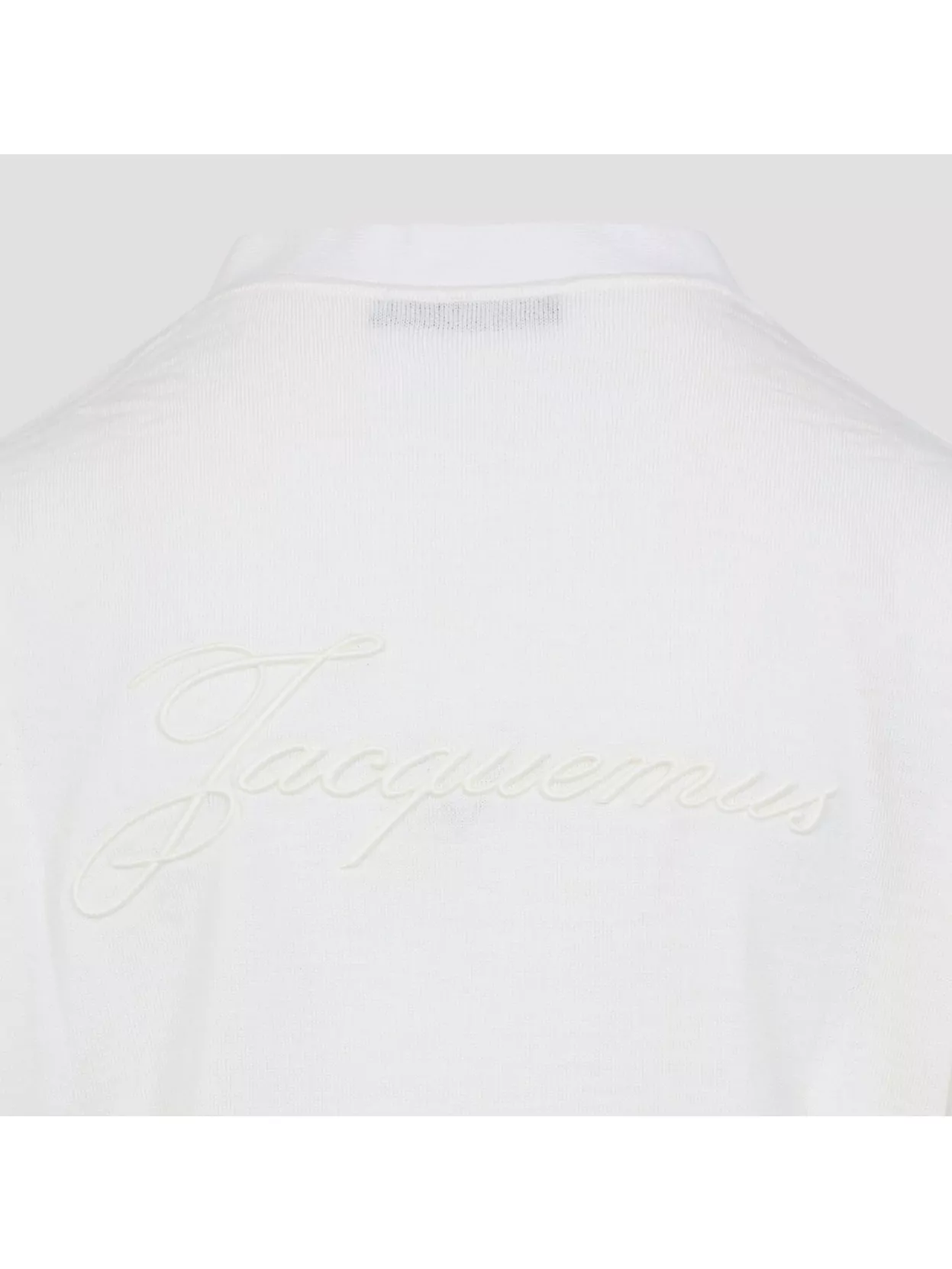 Jacquemus Knit Cardigan With Ribbed Cuffs And V-neckline In White