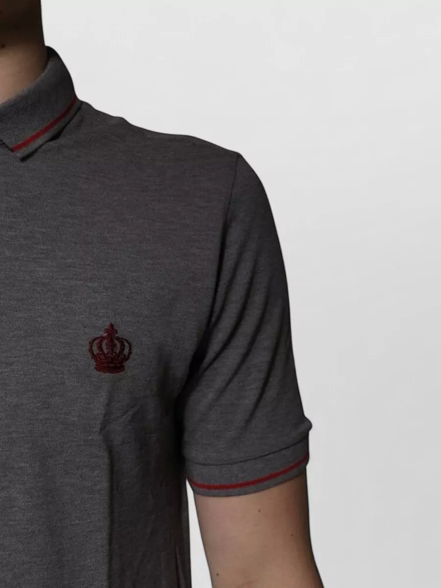Dolce&Gabbana Cotton Embroidered Polo Shirt