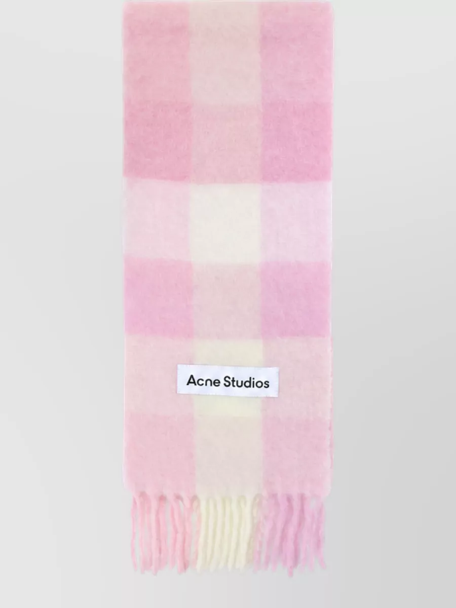 Acne Studios Mohair Checked Scarf