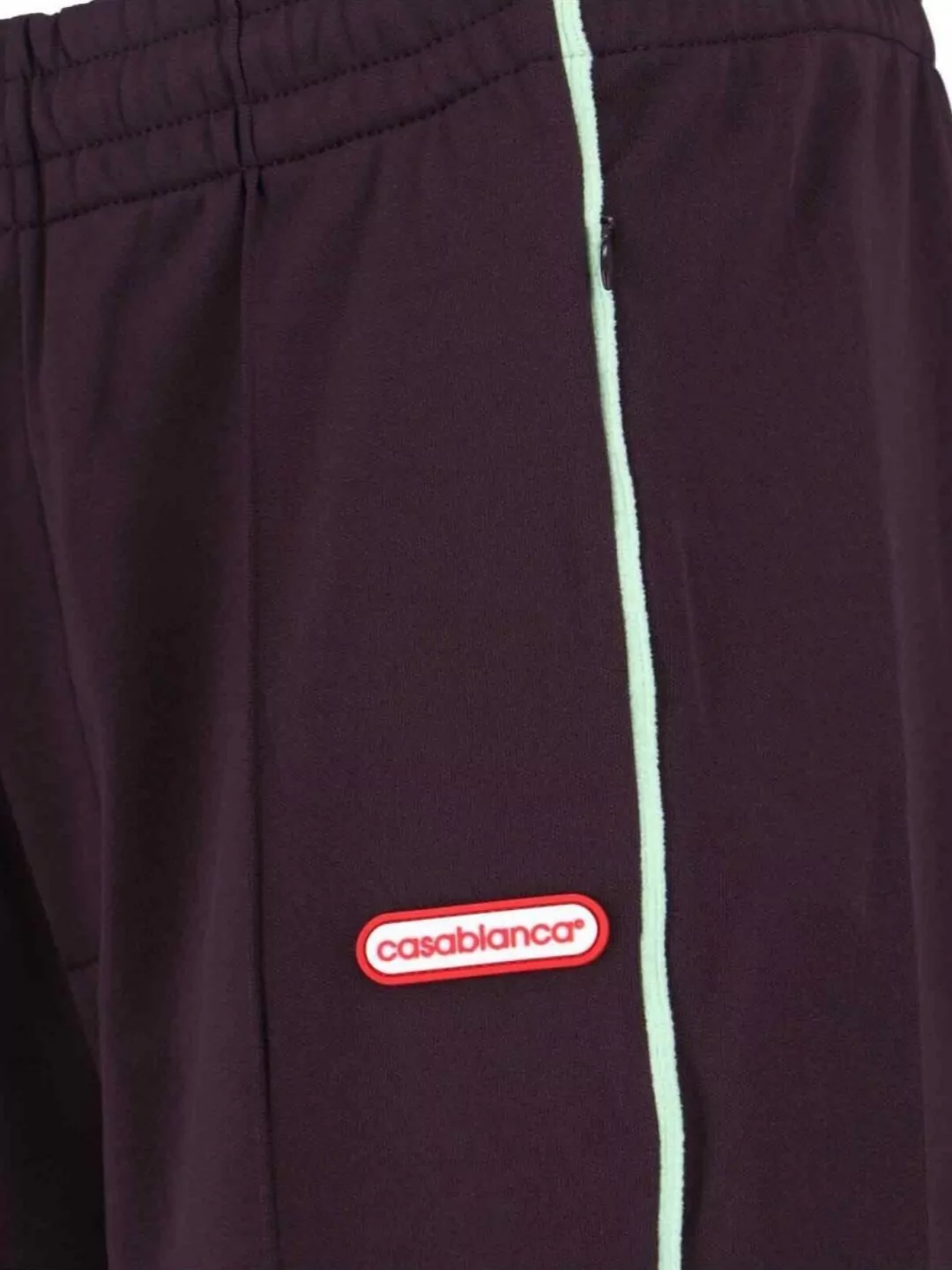 Casablanca Straight Trousers With Elastic Waistband And Side Stripe