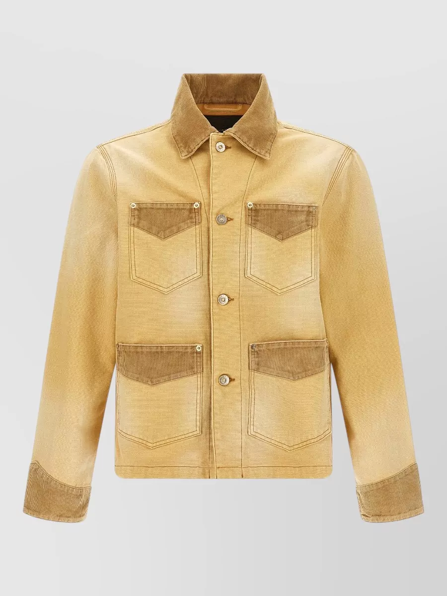 Wales Bonner Cotton Paneled Shirt Jacket