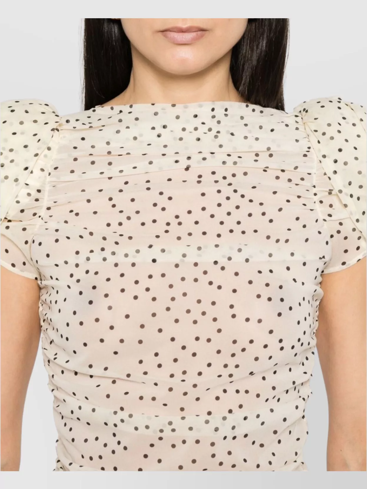 Magda Butrym Dotted Puff Sleeve Blouses