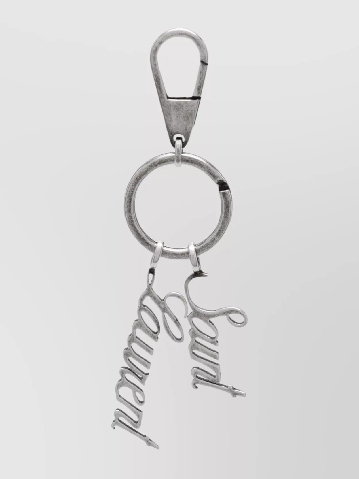 Shop Saint Laurent Keyring With Metallic Finish And Signature Charms