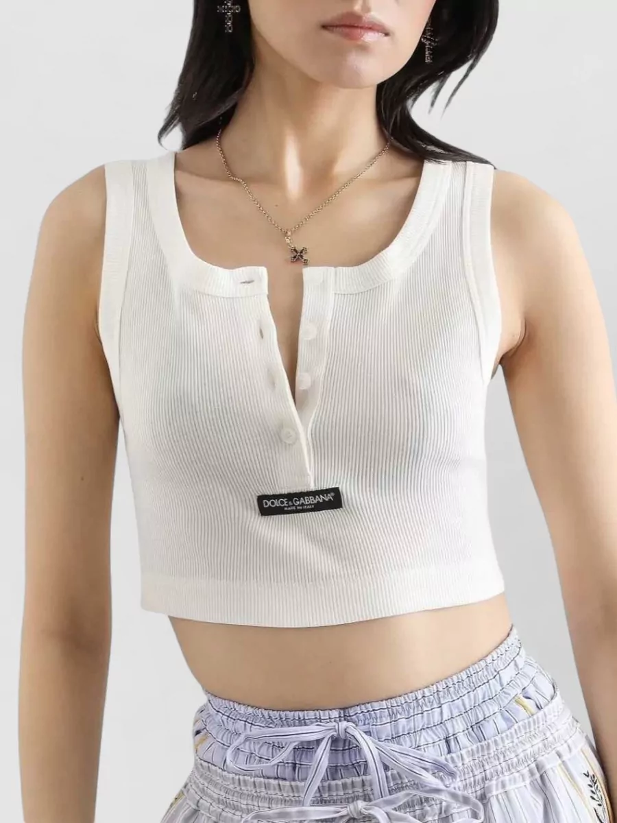 Dolce&Gabbana Ribbed Cotton Tank Top