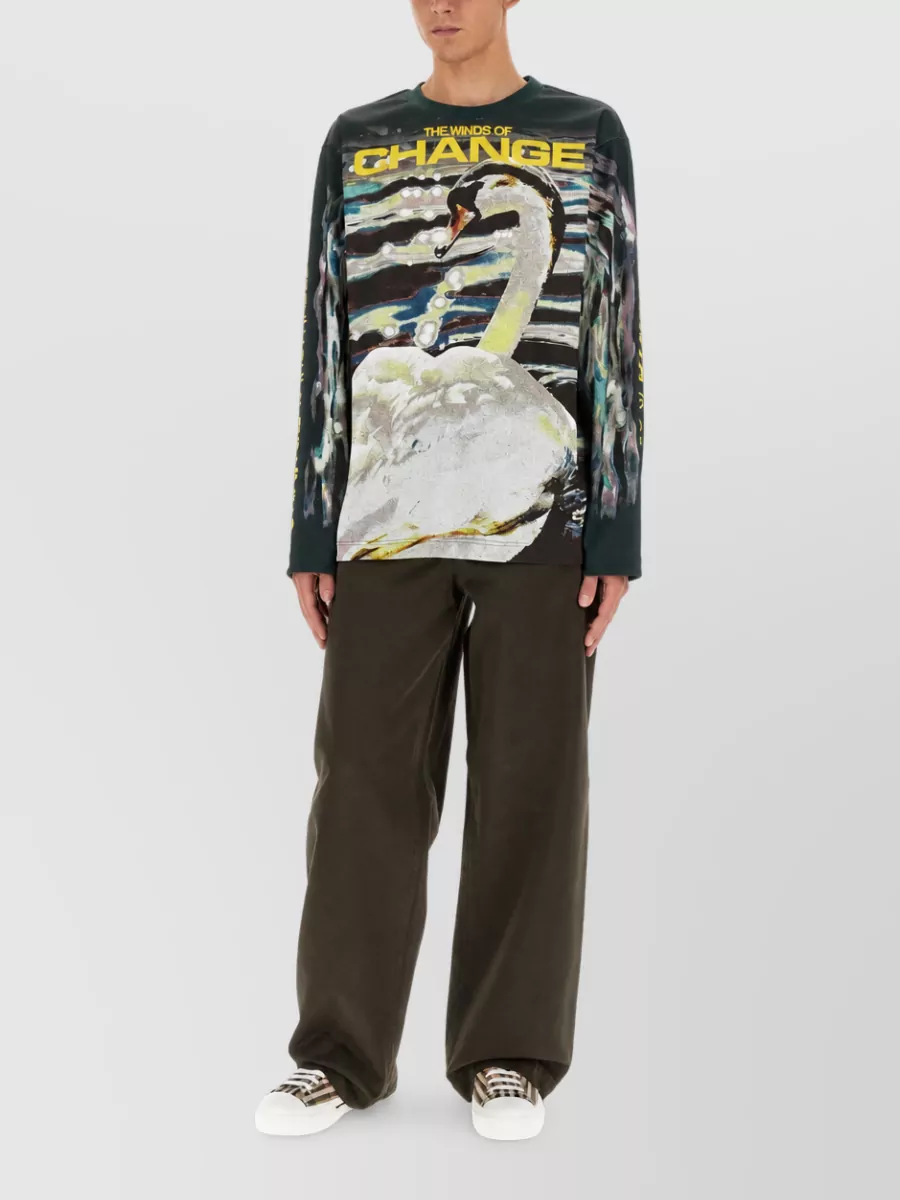 Burberry Cotton Wide-Leg Trousers