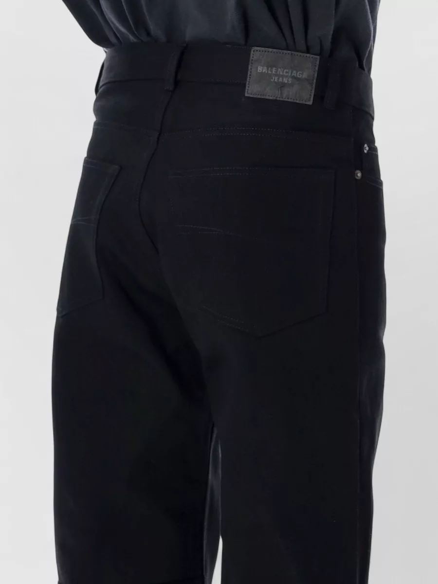Balenciaga Denim Mid-Rise Curved-Leg Jeans